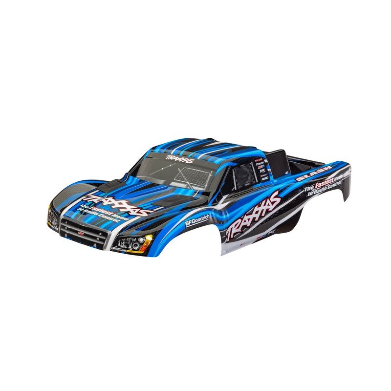 TRAXXAS 6910 Body, Slash 4X4 (also fits Slash VXL & Slash 2WD), (painted, decals applied) (assembled with front & rear latches for clipless mounting)