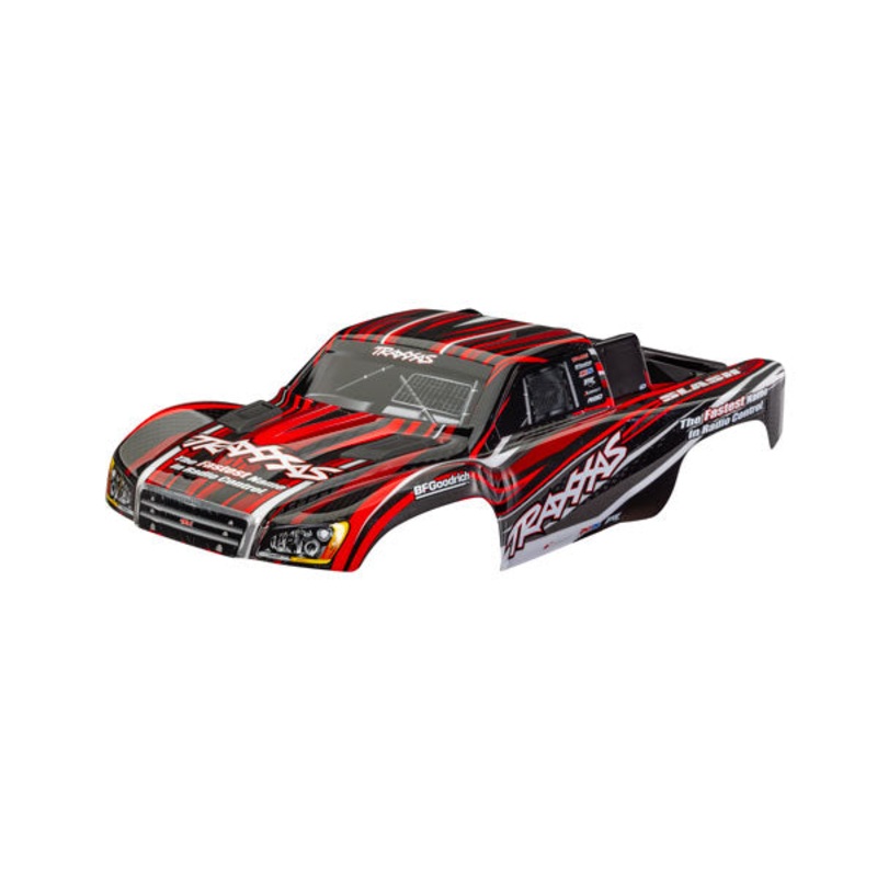 TRAXXAS 6910-RED Body, Slash 4X4 (also fits Slash VXL & Slash 2WD), red (painted, decals applied) (assembled with front & rear latches for clipless mounting)