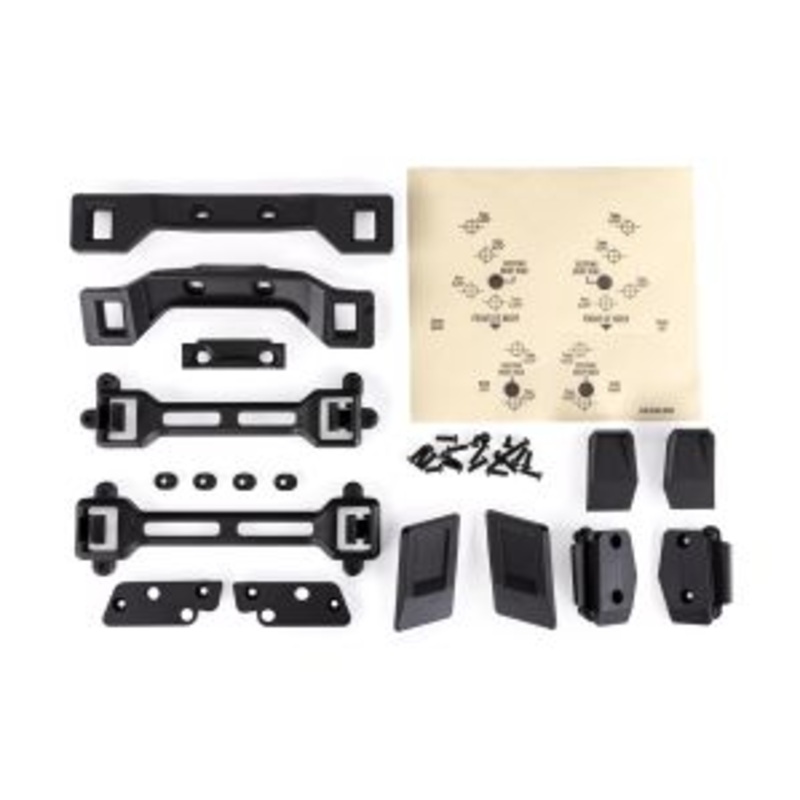 TRAXXAS 6928 Body conversion kit, Slash 4X4 (includes front & rear body mounts, latches, hardware) (for clipless mounting)