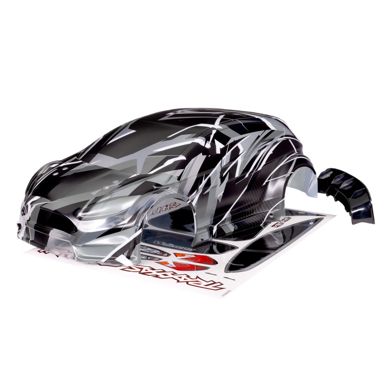 TRAXXAS 7427X  Body, Ford Fiesta ST Rally VXL, ProGraphix (graphics are printed, requires paint & final color application)/ wing/ 3x8mm FCS (4)/ decal sheet