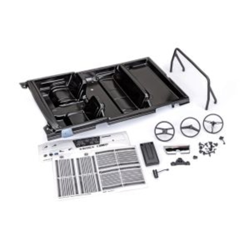 TRAXXAS 9114-BLK Interior, Chevrolet Blazer (1969 -1972) (black) (includes rollbar, gauge bezel, steering wheel and column, shifter, armrest, decals)