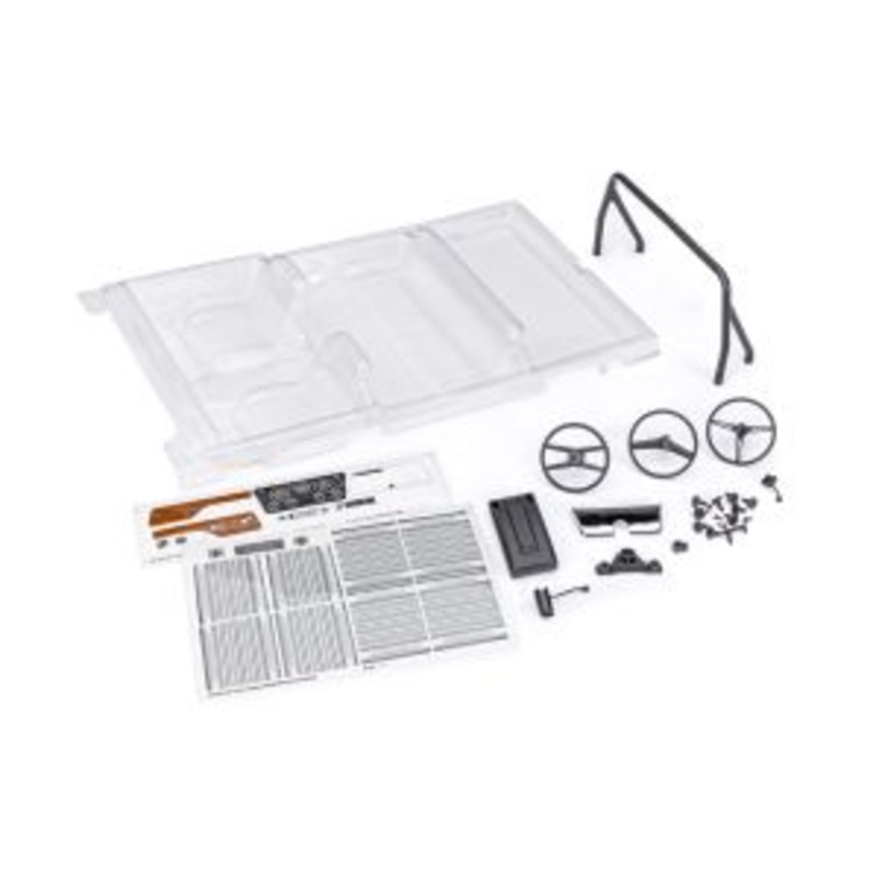 TRAXXAS 9114 Interior, Chevrolet Blazer (1969 -1972) (clear, requires painting) (includes rollbar, gauge bezel, steering wheel and column, shifter, armrest, decals)