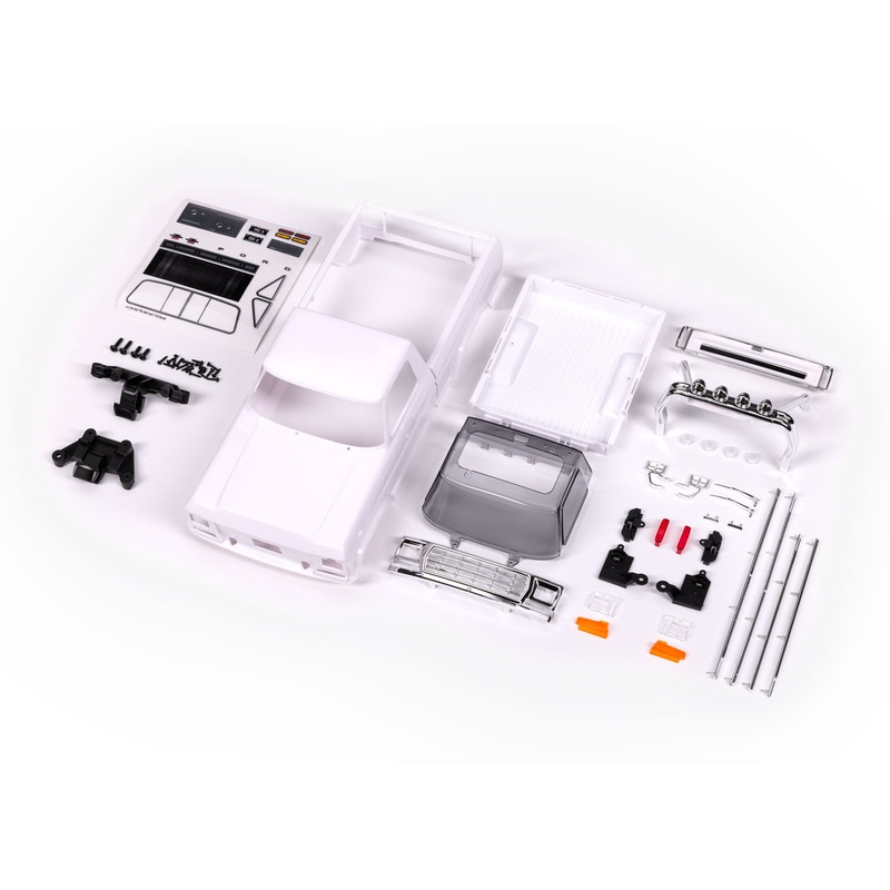 TRAXXAS 9812 Body, Ford F-150 Truck (1979), complete (unassembled) (white, requires painting) (includes grille, side mirrors, door handles, roll bar, windshield wipers, side trim, & clipless mounting) (requires #9834 front & rear bumpers)