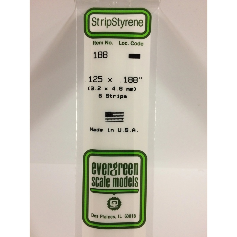 EVERGREEN 188 .125" X .188"