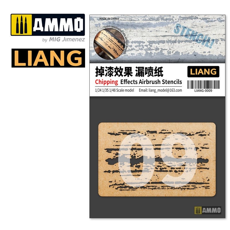 LIANG - Chipping Effects Airbrush Stencils