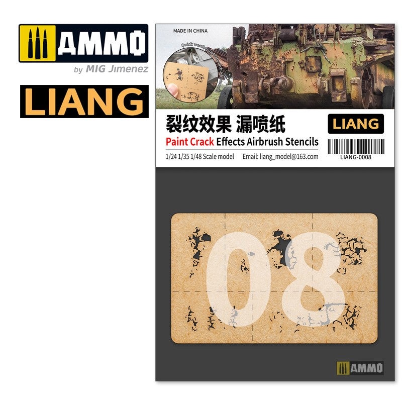 LIANG - Paint Crack Effects Airbrush Stencils