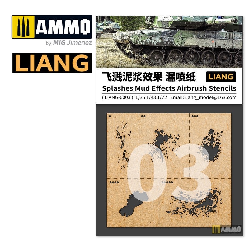 LIANG - Splashes Mud Effects Airbrush Stencils
