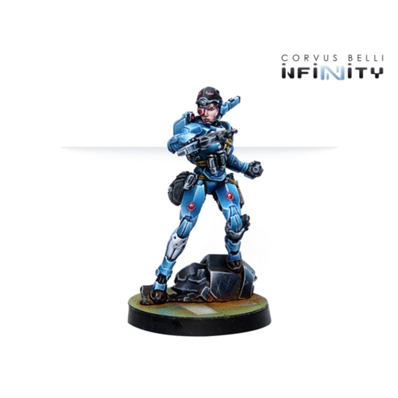 Infinity - PanOceania: Patsy Garnett - Orc Troops Varuna Div. NCO (Submachine Gun)