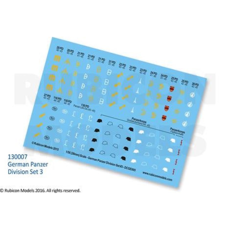 Rubicon Models - 1/56 German Panzer Division Set 3