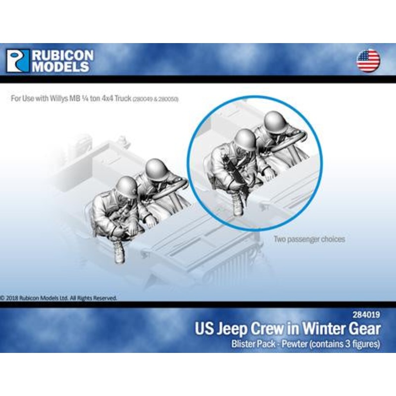 Rubicon Models - 1/56 US Jeep Crew - US Infantry in Winter Gear