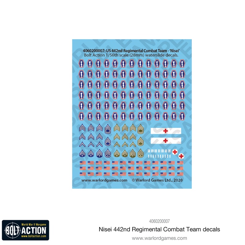 Warlord - Bolt Action Decals - US 442nd Regimental Combat Team