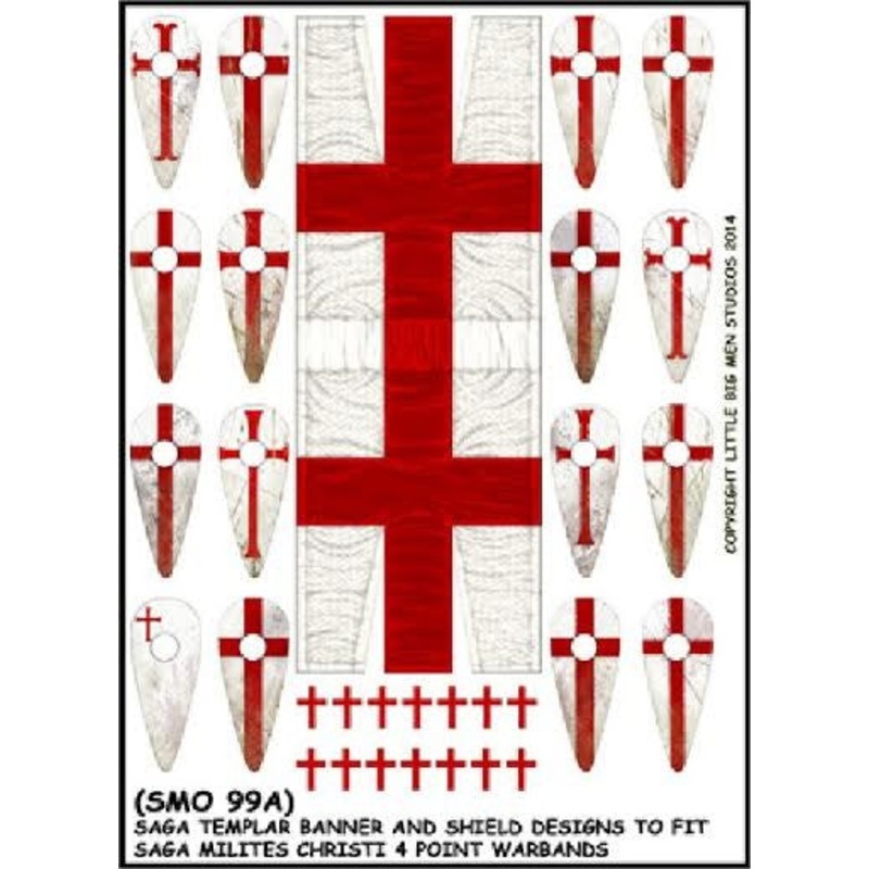 LBMS Transfers - Templar (Milites Christi)  Banner & Shield  for 4point Warbands