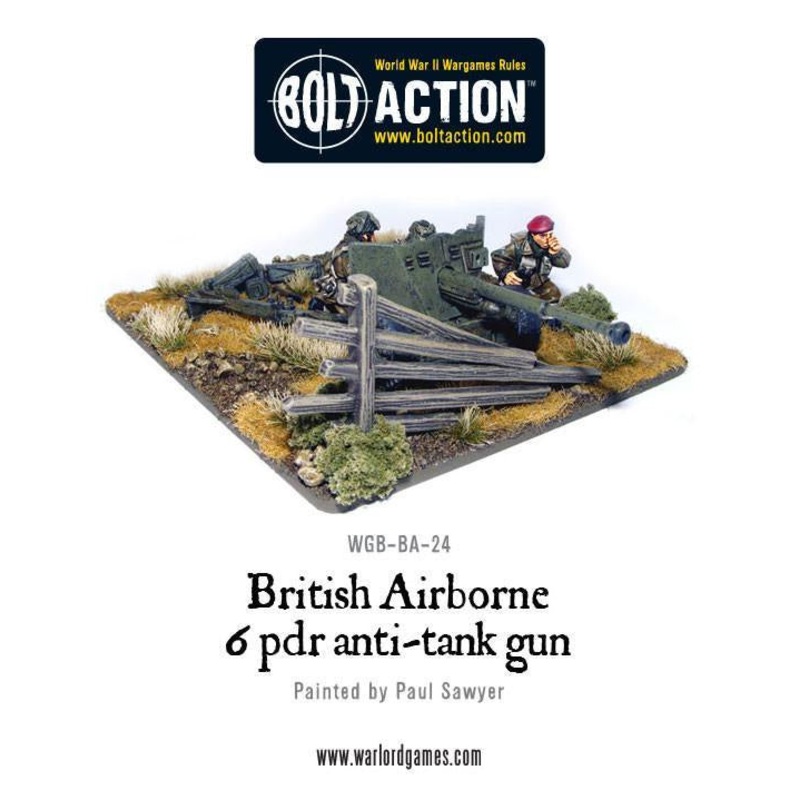 Warlord - Bolt Action  British Airborne 6 Pounder ATG & Crew