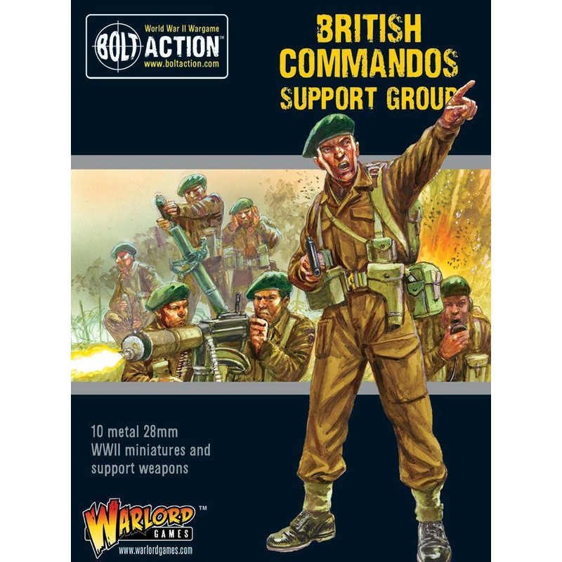 Warlord - Bolt Action  Commandos Support Group (HQ Mortar & MMG)
