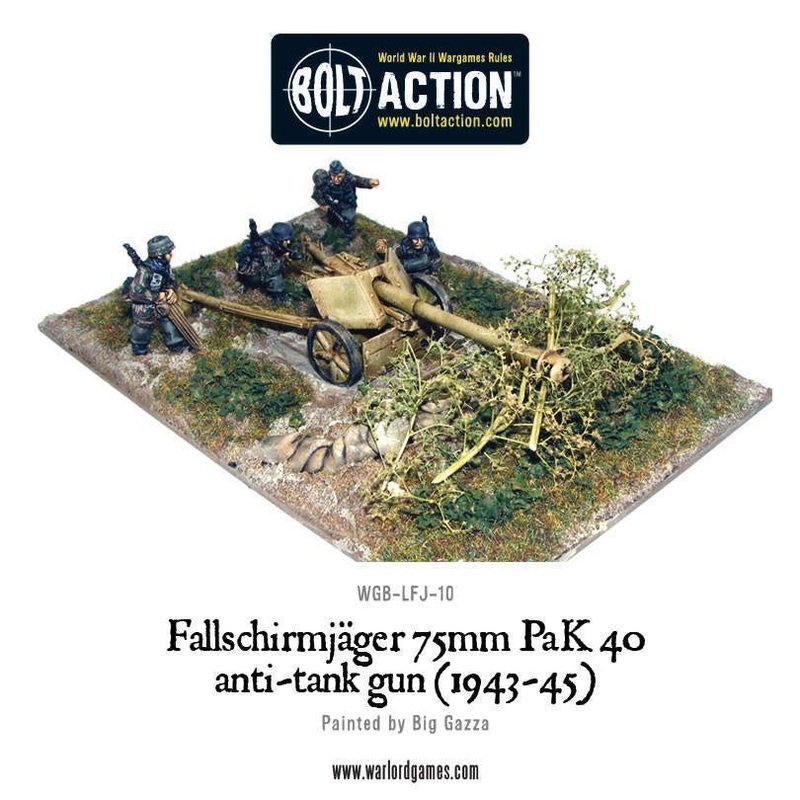 Warlord - Bolt Action  Fallschirmjager 75mm PaK 40 Anti-tank Gun