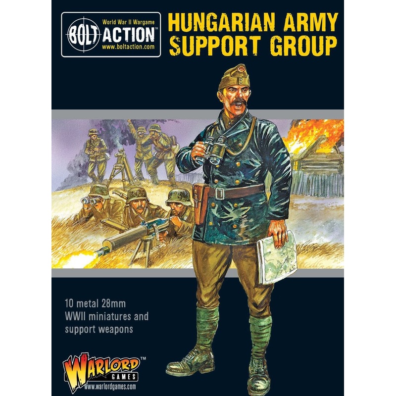 Warlord - Bolt Action  Hungarian Army Support Group (HQ & Mortar & MMG)