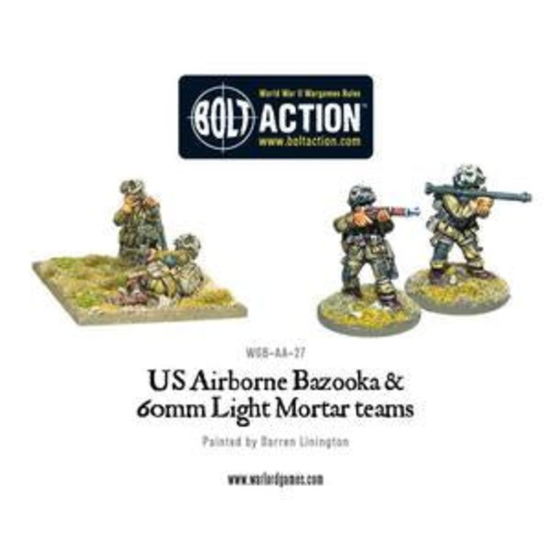 Warlord - Bolt Action  US Airborne Bazooka & 60mm light mortar team