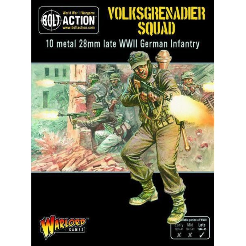 Warlord - Bolt Action  Volksgrenadiers (10 Figures Metal)