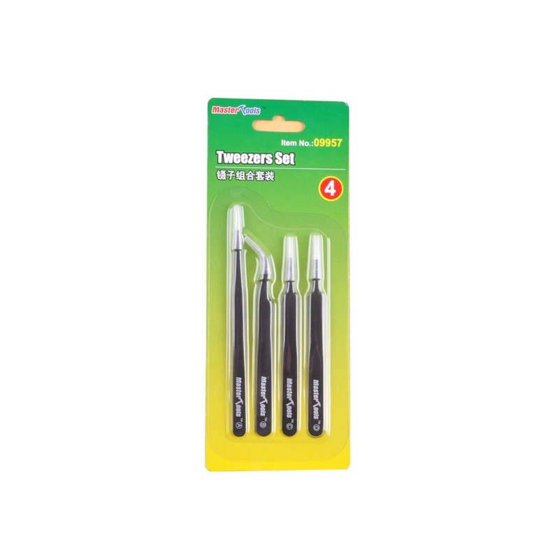 Master Tools - Tweezers Set (4 Pcs)120mm to 140mm