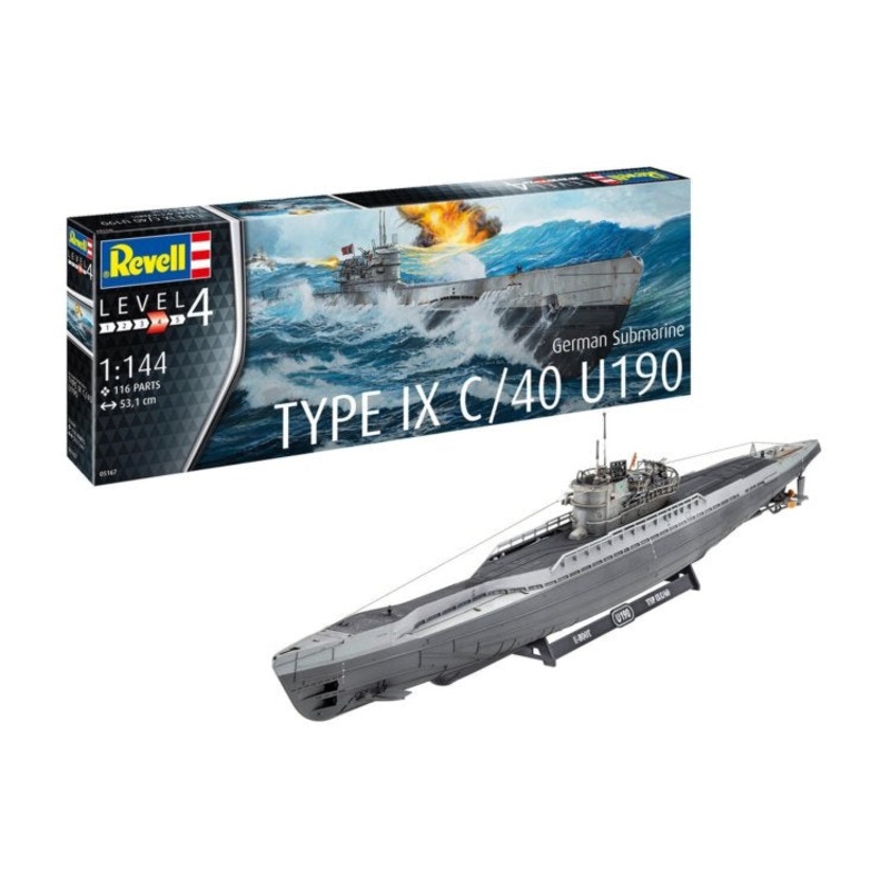 Revell - 1/144 German Submarine Type IX C/40 U190
