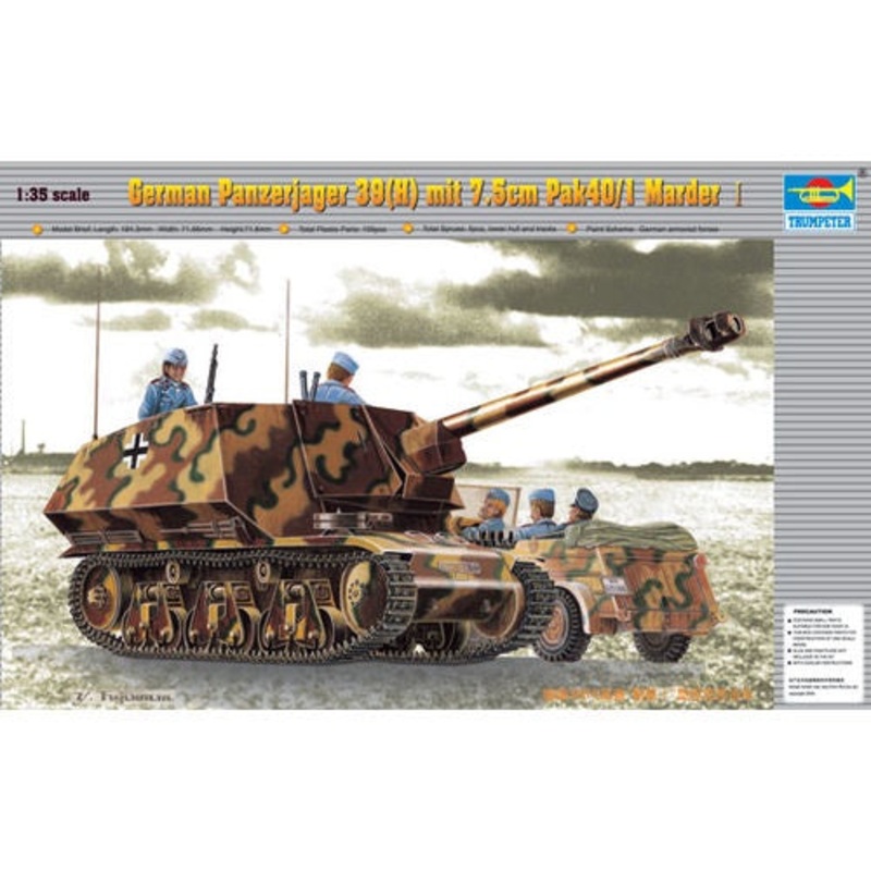 Trumpeter - 1/35 German Panzerjager 39(H) mit 7.5cm Pak40/1 Marder