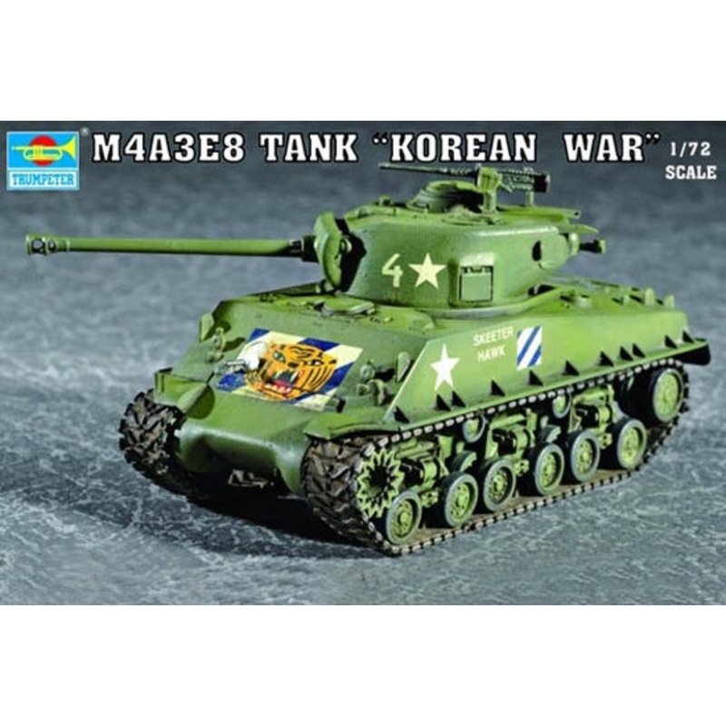Trumpeter - 1/72 USS M4A3E8 (Easy Eight) Sherman Tank (T80 Track)