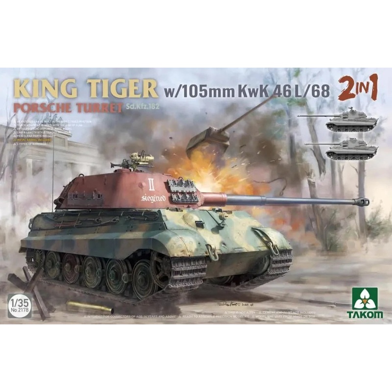 Takom - 1/35 King Tiger w/ 105mm KwK 46L/68 (2in1)