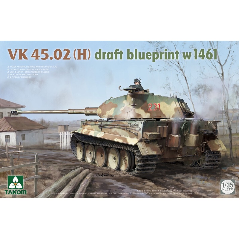 Takom - 1/35 VK45.02(H) Draft Blueprint w1461
