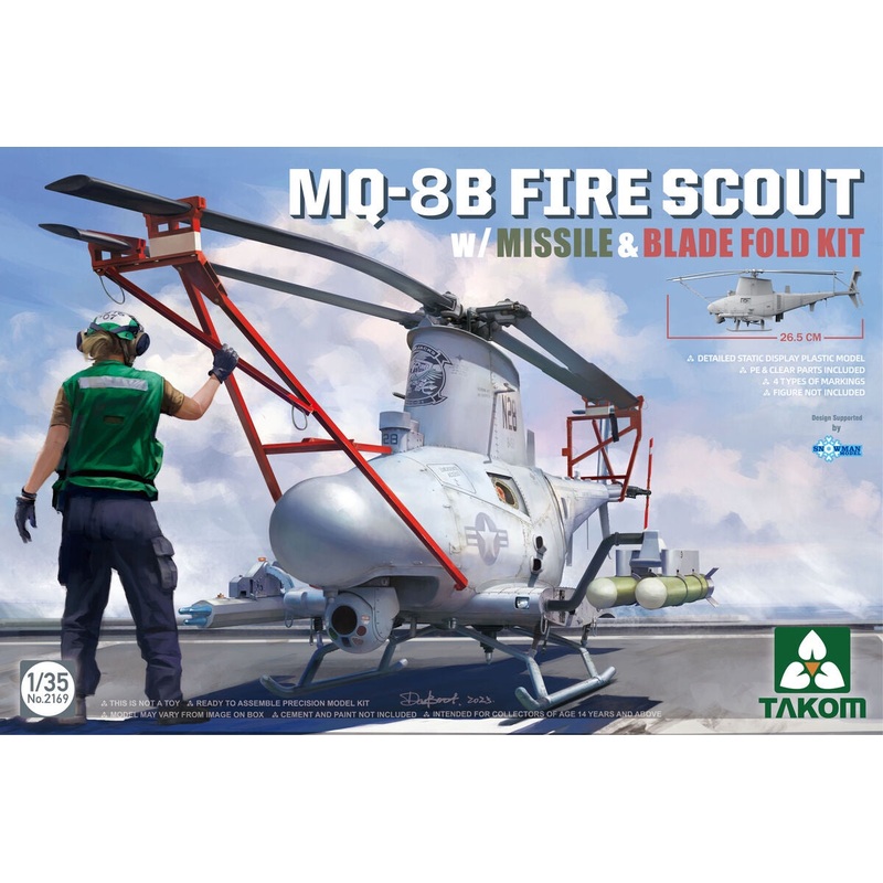Takom - 1/35 MQ-8B FIRE SCOUT with Missile & Blade Fold Kit
