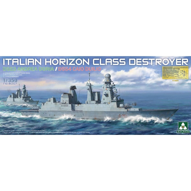 Takom - 1/350 Italian Horizon Class Destroyer D553 Andrea Doria / D554 Caio Duilio