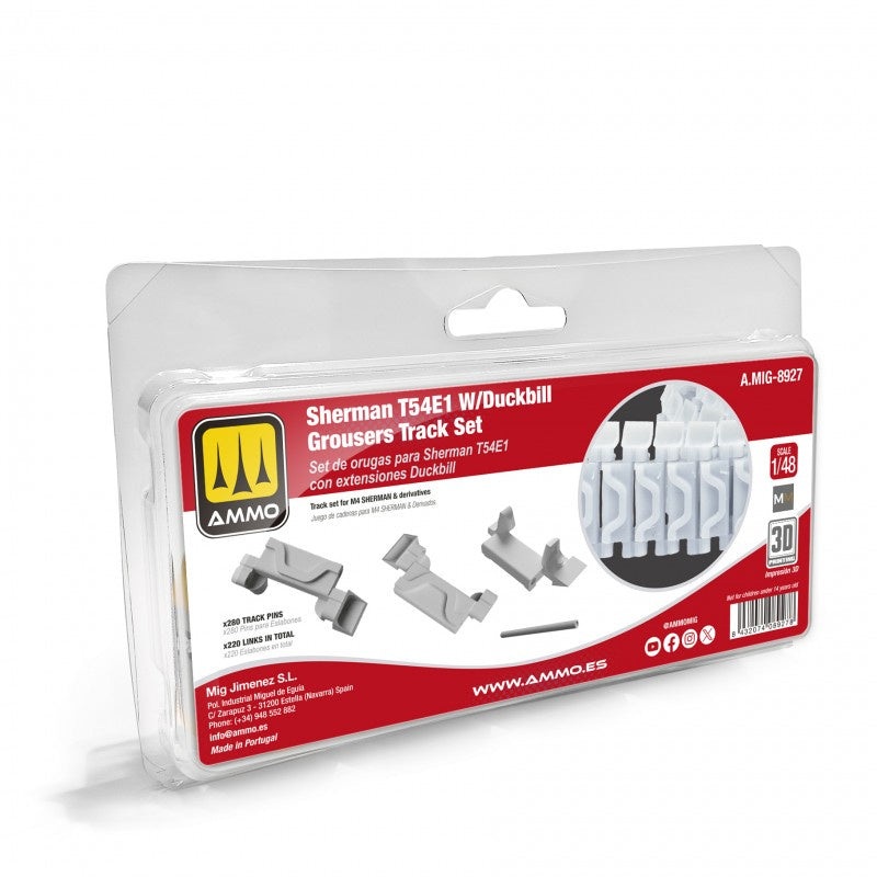 AMMO - 1/48 Sherman T54E1 with Duckbill Grousers Tracks Set