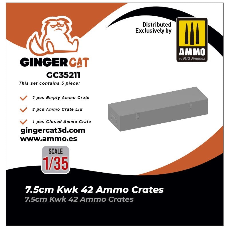 Gingercat - 1/35 7.5cm KWK42 Ammo Crates