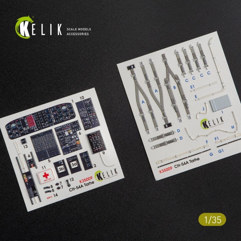 Kelik - 1/35 CH-54A "Tarhe" Interior 3D Decals (for ICM Kit)