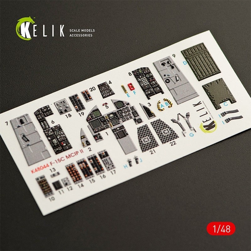 Kelik - 1/48 F-15C MSIP II "Eagle" Interior 3D Decals (for GWH kit)