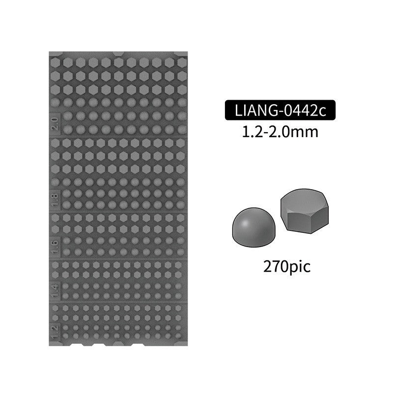 LIANG - Model Nuts and Bolts C 1.2-2.0mm (Bolt Heads and Rivets)