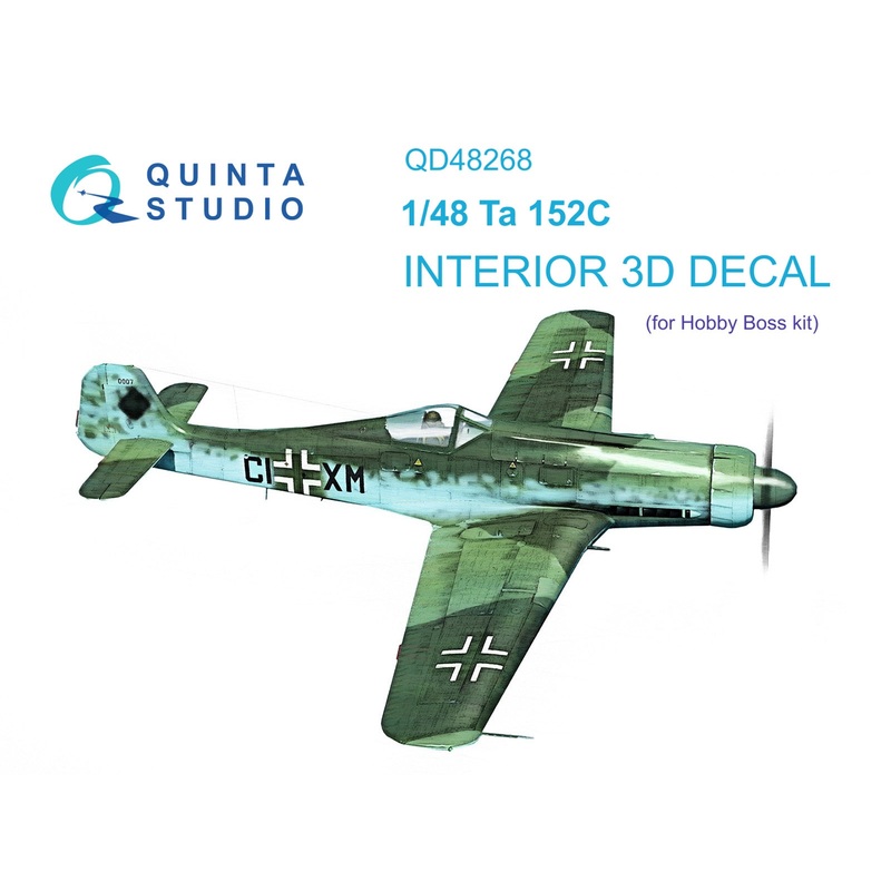 Quinta Studio QD48268 - 1/48 Ta 152C 3D-Printed & Coloured Interior (for Hobby Boss kit)