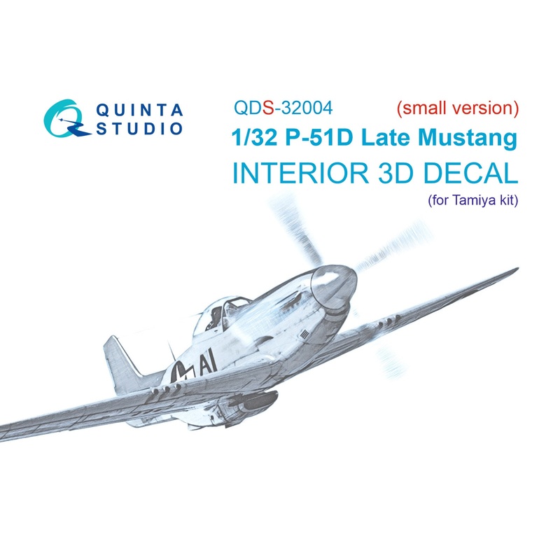 Quinta Studio QDS-32004 - 1/32 P-51D (Late) 3D-Coloured Interior (small version) (for Tamiya kit)