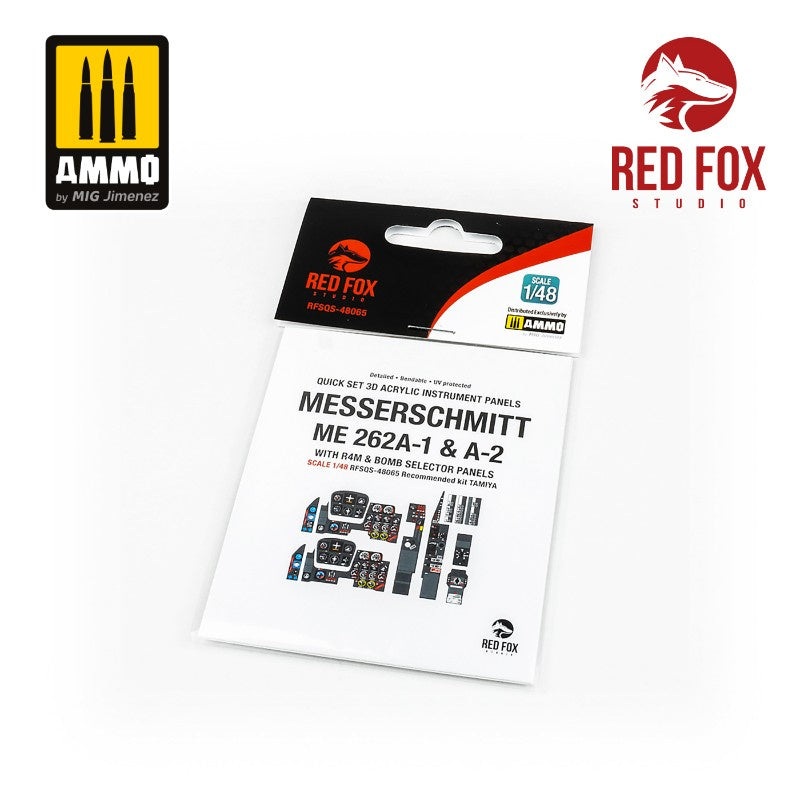 Red Fox Studio 48065 - 1/48 Messerschmitt Me 262A-1/A-2 with R4M & Bomb Selector (for Tamiya kit)