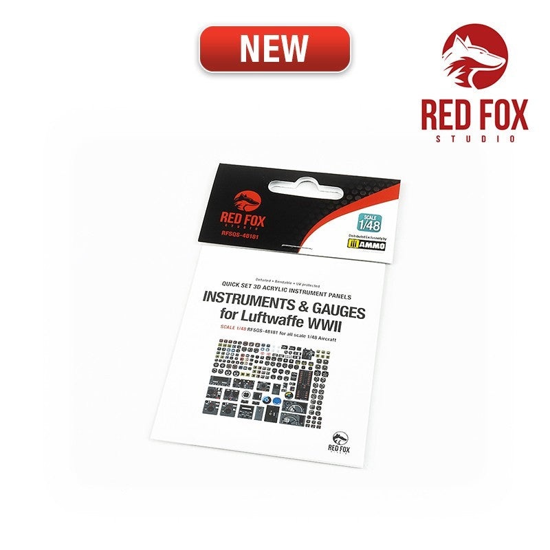 Red Fox Studio 48181 - 1/48 Instruments & gauges set for Luftwaffe WWII (Independent)