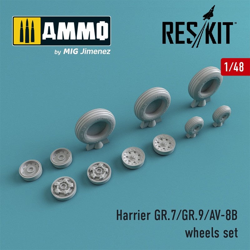 Reskit - 1/48 Harrier GR.7/GR.9/AV-8B Wheels Set (RS48-0212)