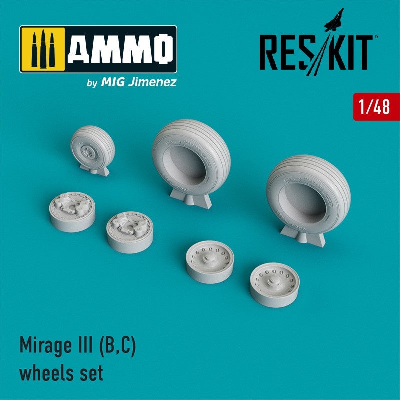 Reskit - 1/48 Mirage III (B,C) Wheels Set (RS48-0028)