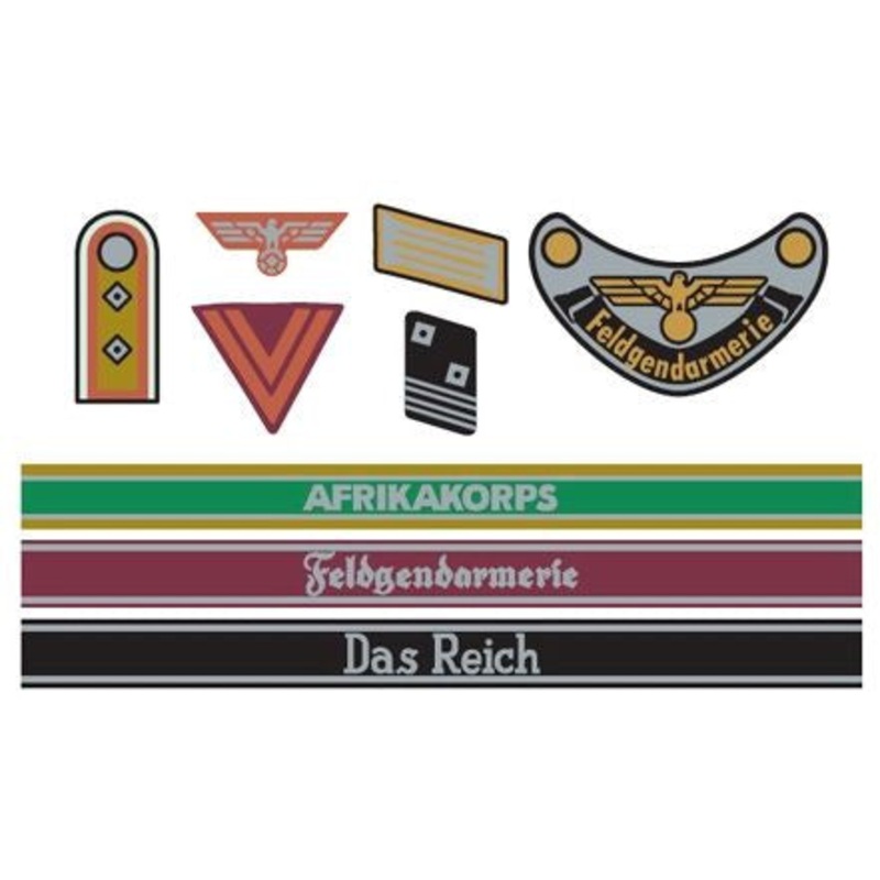 Tamiya - 1/35 WWII German Insignia Decal Set Africa/Waffen
