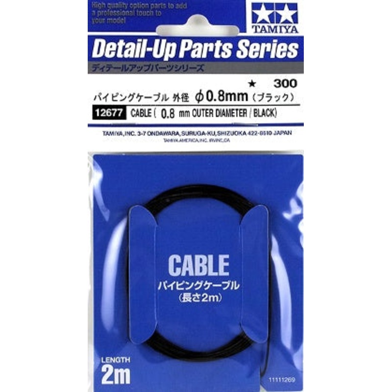 Tamiya - Cable 0.8mm OD (Black)