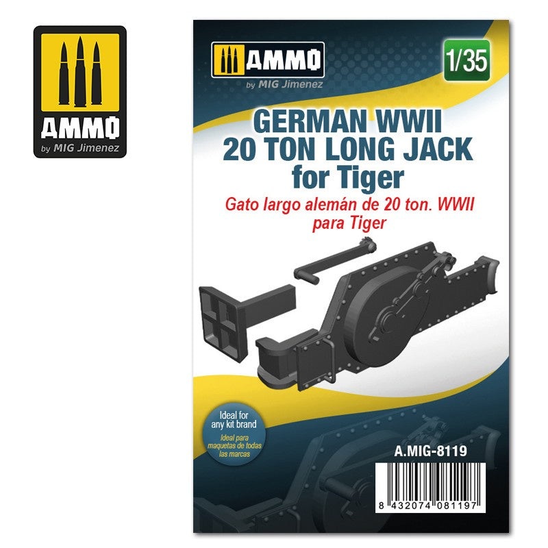 AMMO 8119 - 1/35 German WWII 20 ton Long Jack for Tiger (Resin)