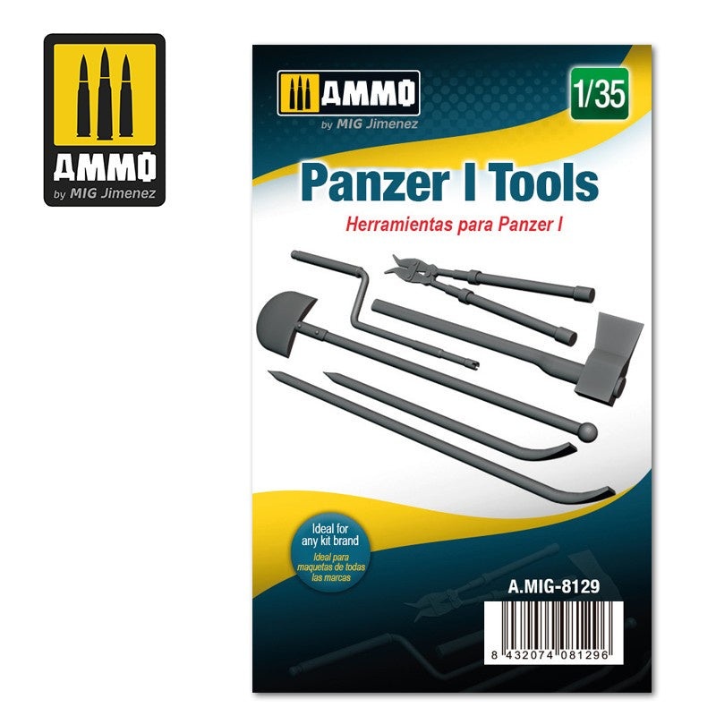 AMMO 8129 - 1/35 Panzer I Tools (Resin)