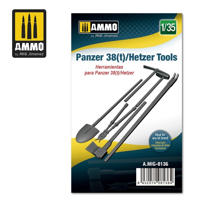 AMMO 8136 - 1/35 Panzer 38(t)/Hetzer Tools (Resin)