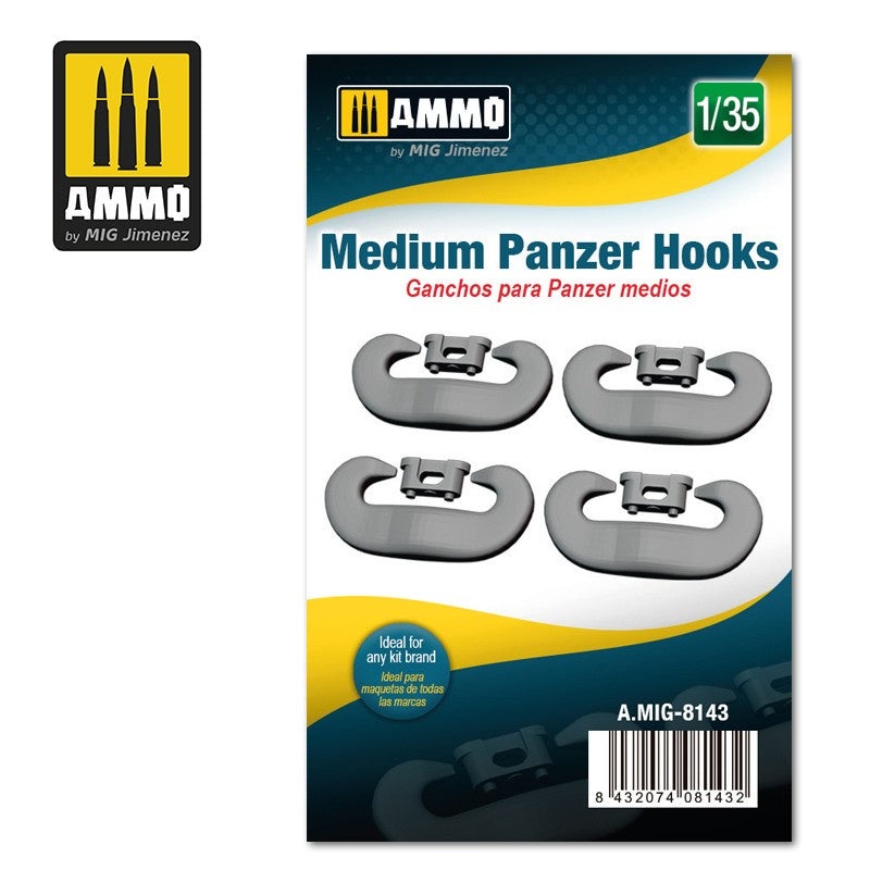 AMMO 8143 - 1/35 Medium Panzer Hooks (Resin)