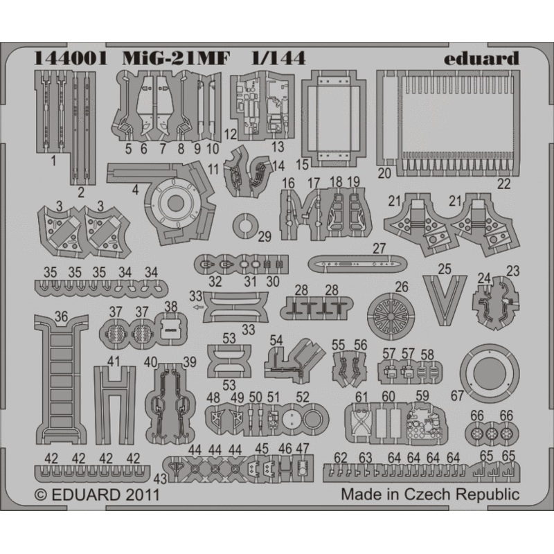 Eduard - 1/144 MiG-21MF (Photo-etched) (for Eduard) 144001