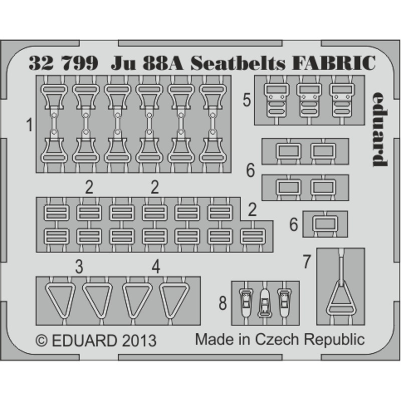 Eduard - 1/32 Ju 88A Seatbelts FABRIC (for Revell) 32799