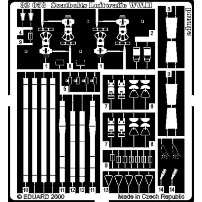 Eduard - 1/32 Seatbelts Luftwaffe WWII (Photo-etched) 32053